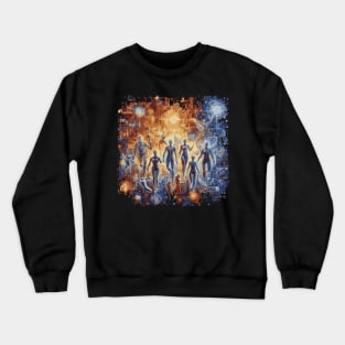 Modern technology art painting Crewneck Sweatshirt